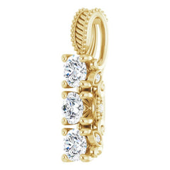 14K Yellow 5/8 CTW Lab-Grown Diamond Pendant