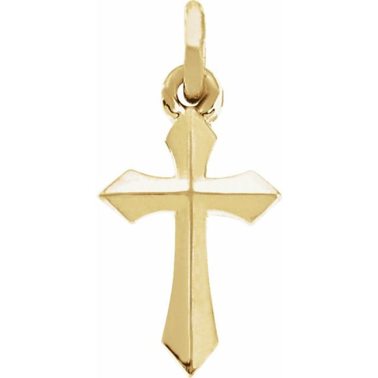 18K Yellow Gold-Plated Sterling Silver Cross Pendant