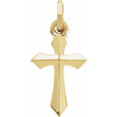 18K Yellow Gold-Plated Sterling Silver Cross Pendant