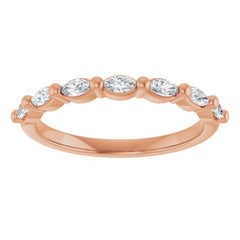 14K Rose 1/3 CTW Lab-Grown Diamond Anniversary Band