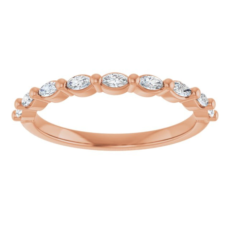 14K Rose 1/4 CTW Lab-Grown Diamond Anniversary Band