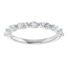 14K White 3/8 CTW Lab-Grown Diamond Anniversary Band