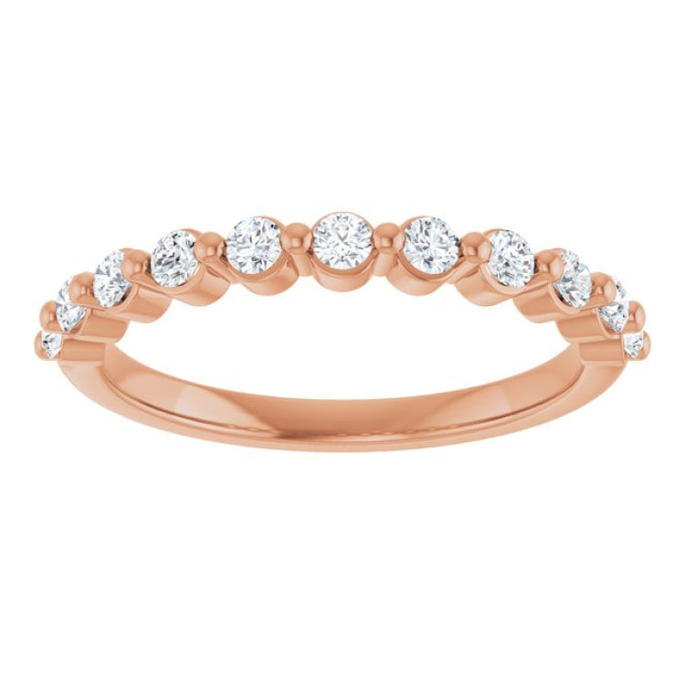 14K Rose 1/3 CTW Lab-Grown Diamond Anniversary Band