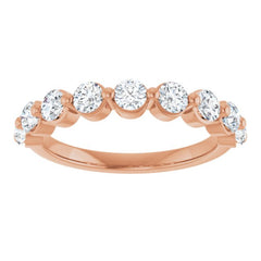 14K Rose 9/10 CTW Lab-Grown Diamond Anniversary Band