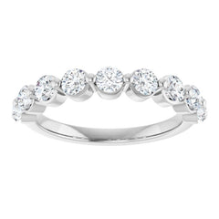 Platinum 9/10 CTW Lab-Grown Diamond Anniversary Band