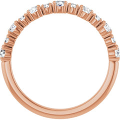14K Rose 1/2 CTW Lab-Grown Diamond Anniversary Band