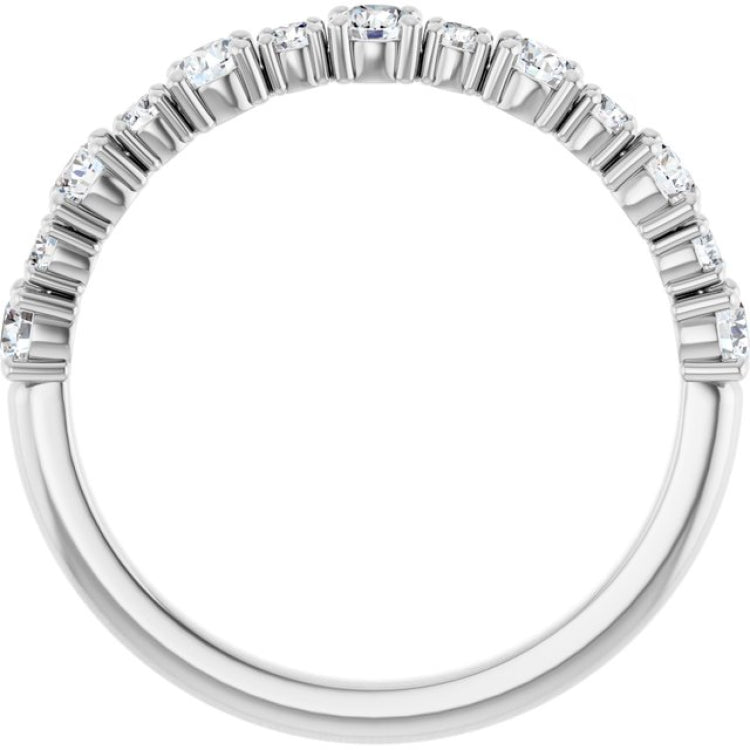 Platinum 1/2 CTW Lab-Grown Diamond Anniversary Band