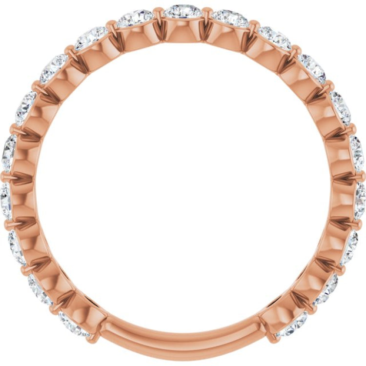 14K Rose 1 1/6 CTW Lab-Grown Diamond Anniversary Band