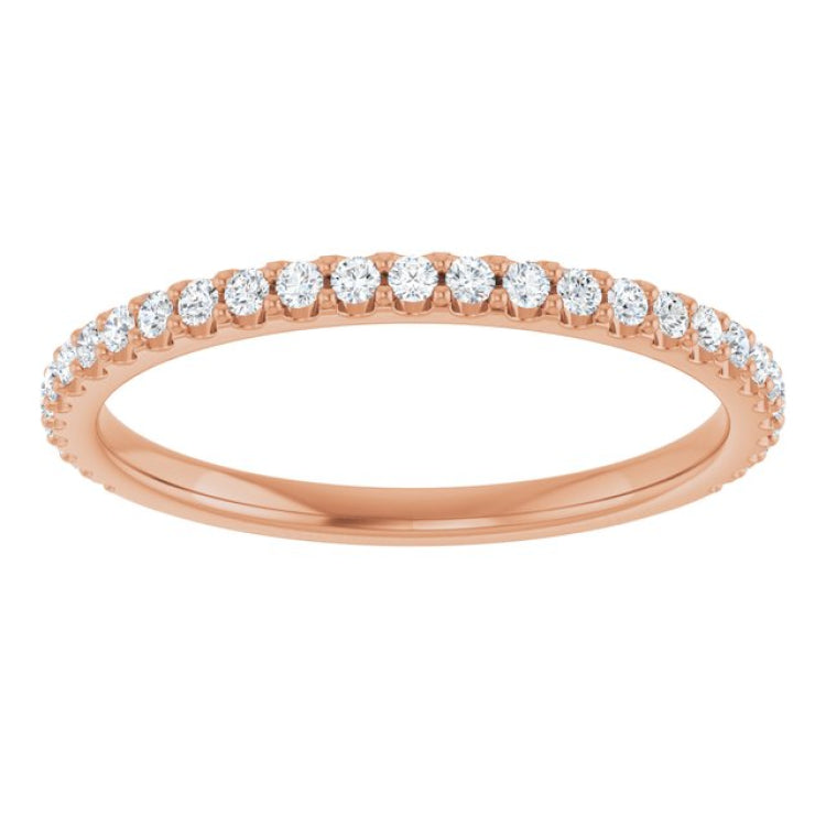 14K Rose 1/4 CTW Lab-Grown Diamond Anniversary Band