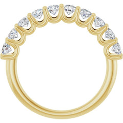 14K Yellow 1 CTW Lab-Grown Anniversary Band