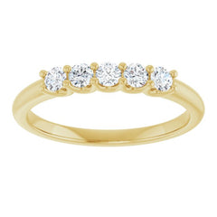 14K Yellow 1/3 CTW Lab-Grown Diamond Anniversary Band