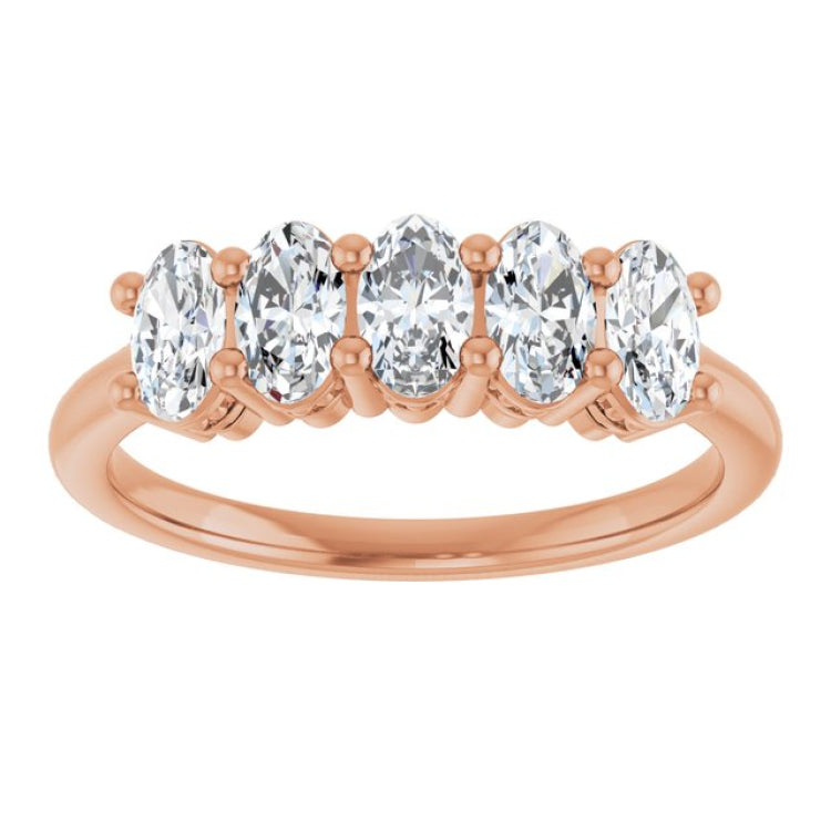 14K Rose 9/10 CTW Lab-Grown Diamond Anniversary Band