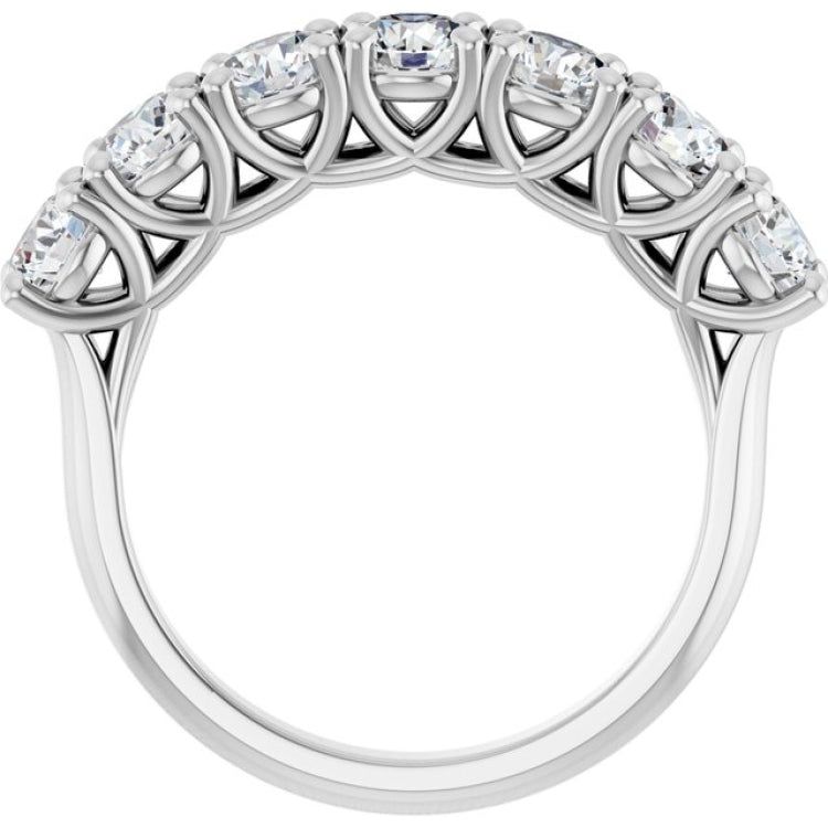 14K White 1 5/8 CTW Lab-Grown Diamond Anniversary Band