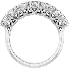 14K White 1 5/8 CTW Lab-Grown Diamond Anniversary Band