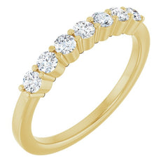 14K Yellow 5/8 CTW Lab-Grown Diamond Anniversary Band