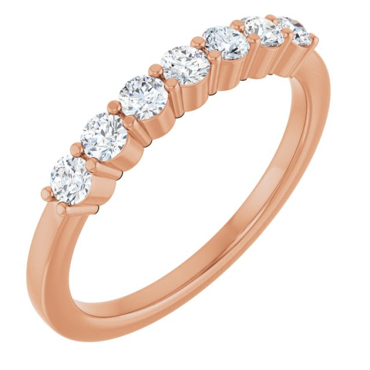 14K Rose 5/8 CTW Lab-Grown Diamond Anniversary Band