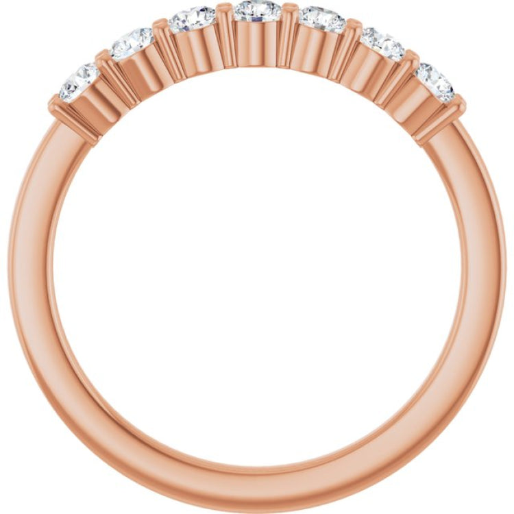 14K Rose 5/8 CTW Lab-Grown Diamond Anniversary Band