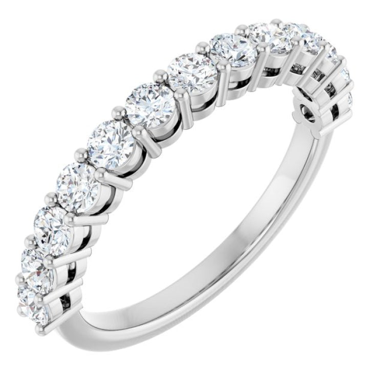 14K White 3/8 CTW Lab-Grown Diamond Anniversary Band