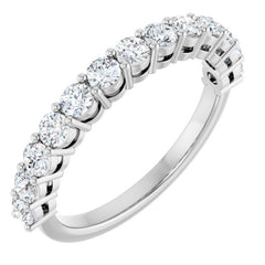 14K White 3/8 CTW Lab-Grown Diamond Anniversary Band