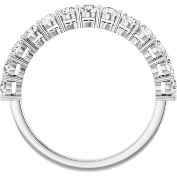 14K White 3/8 CTW Lab-Grown Diamond Anniversary Band