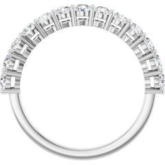 14K White 3/8 CTW Lab-Grown Diamond Anniversary Band