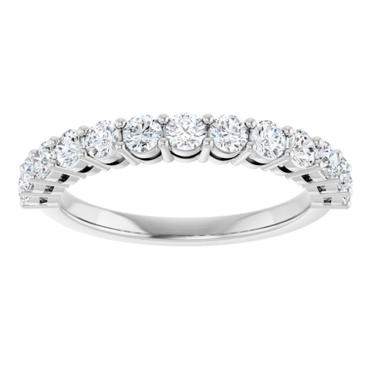 14K White 3/8 CTW Lab-Grown Diamond Anniversary Band