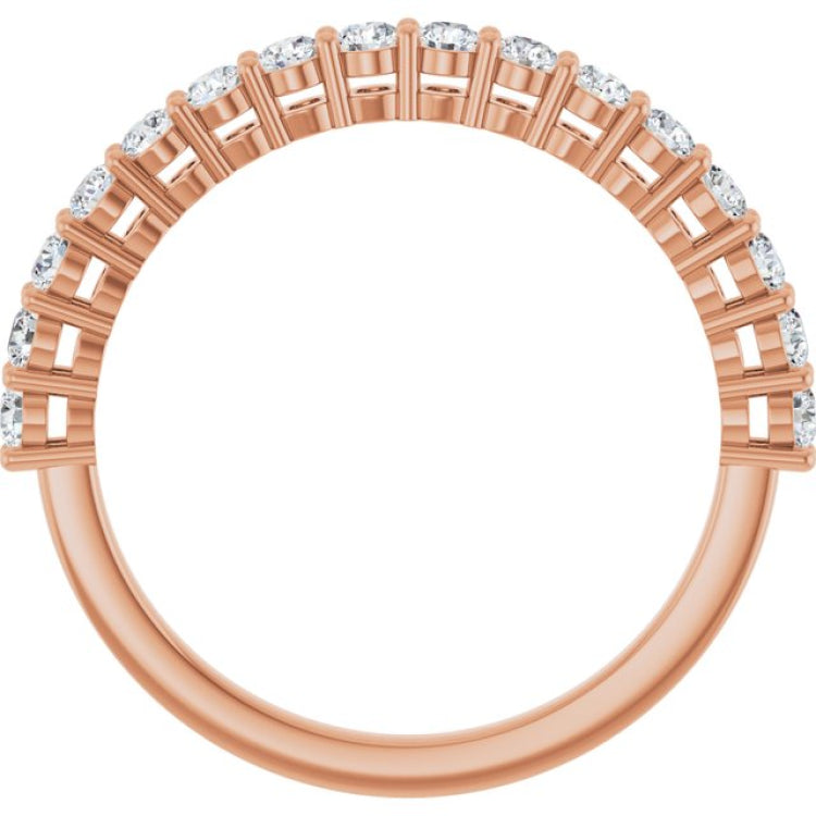 14K Rose 1/2 CTW Lab-Grown Diamond Anniversary Band