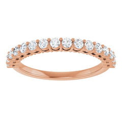 14K Rose 1/2 CTW Lab-Grown Diamond Anniversary Band