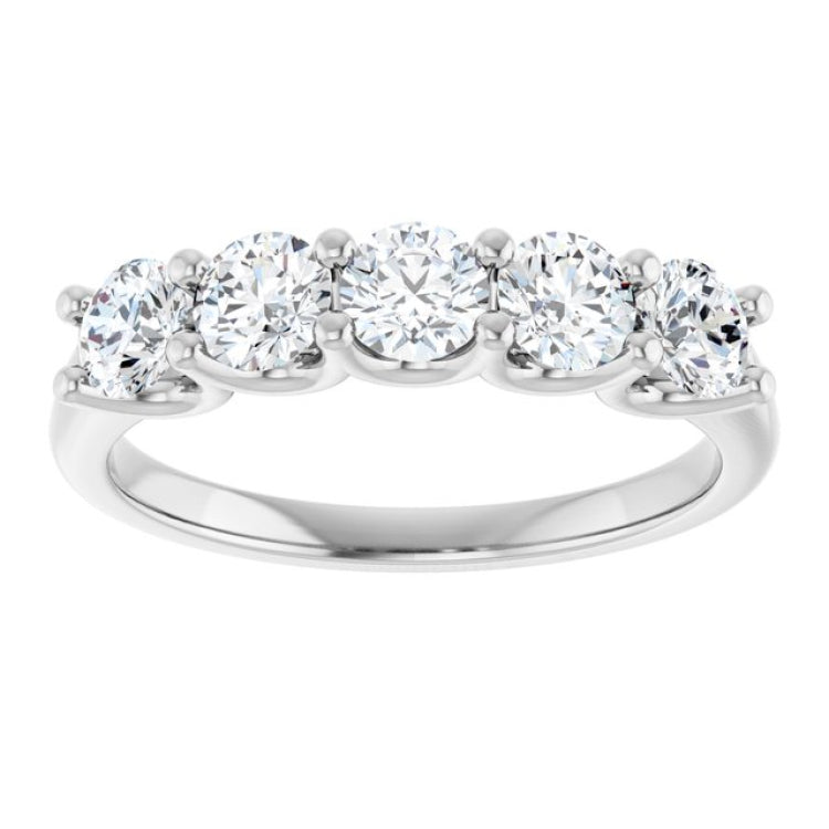 Platinum 1 CTW Lab-Grown Diamond Anniversary Band