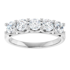 14K White 1 CTW Lab-Grown Diamond Anniversary Band