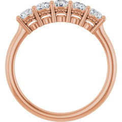 14K Rose 1/6 CTW Lab-Grown Diamond Anniversary Band