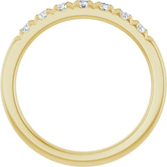 14K Yellow 3/8 CTW Lab-Grown Diamond French-Set Anniversary Band