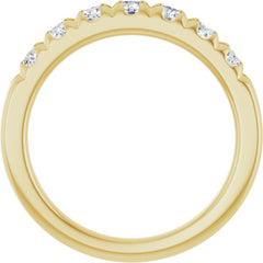 14K Yellow 3/4 CTW Lab-Grown Diamond French-Set Anniversary Band