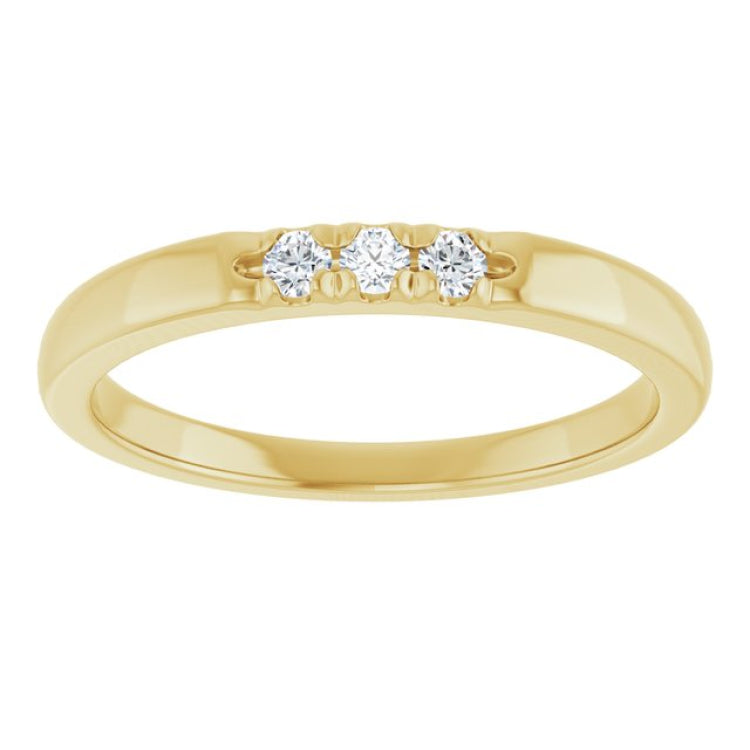 14K Yellow 0.08 CTW Lab-Grown Diamond Anniversary Band