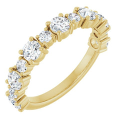 14K Yellow 3.4 mm Round Anniversary Band Mounting