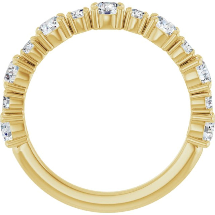 14K Yellow 3.4 mm Round Anniversary Band Mounting