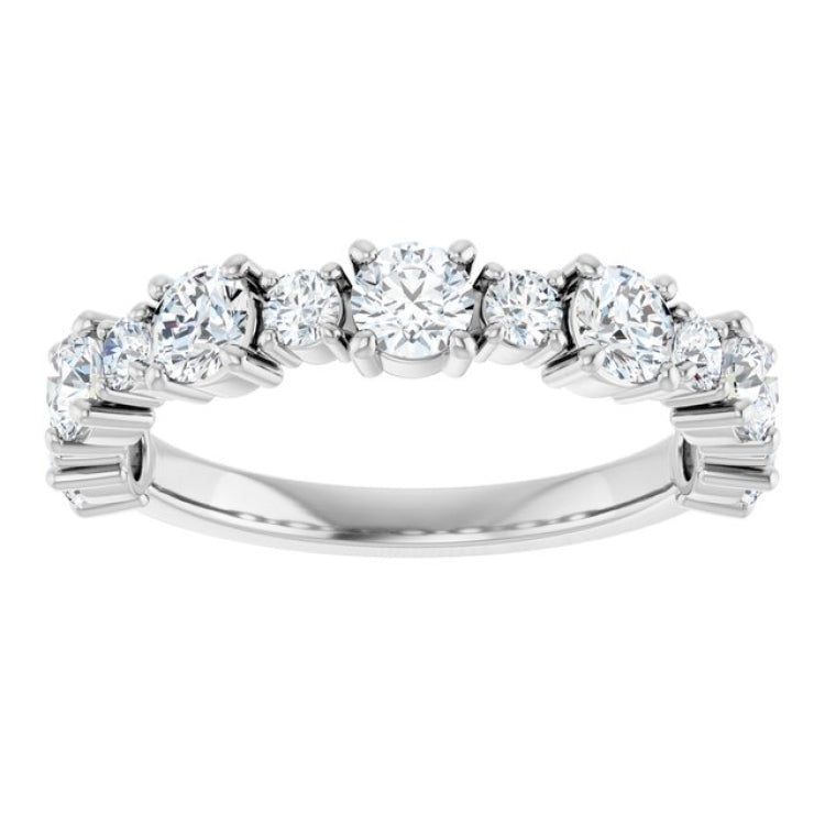 14K White 3.4 mm Round Anniversary Band Mounting