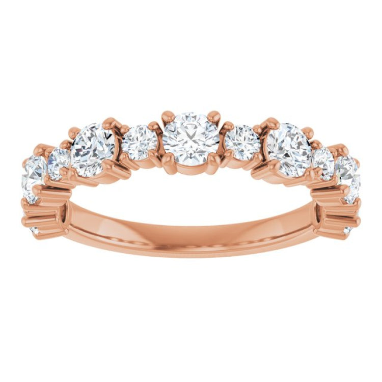14K Rose 3.4 mm Round Anniversary Band Mounting