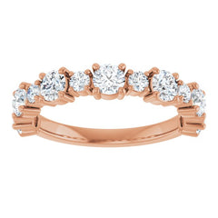 14K Rose 3.4 mm Round Anniversary Band Mounting