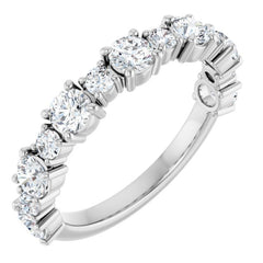 Platinum 3.4 mm Round Anniversary Band Mounting