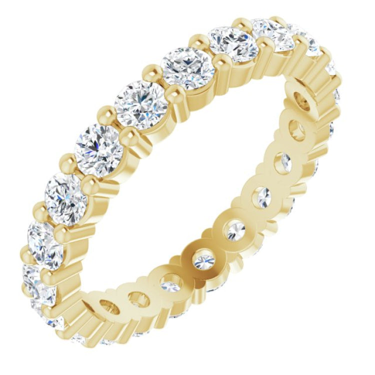 14K Yellow 1 1/4 CTW Lab-Grown Diamond Eternity Band Size 5