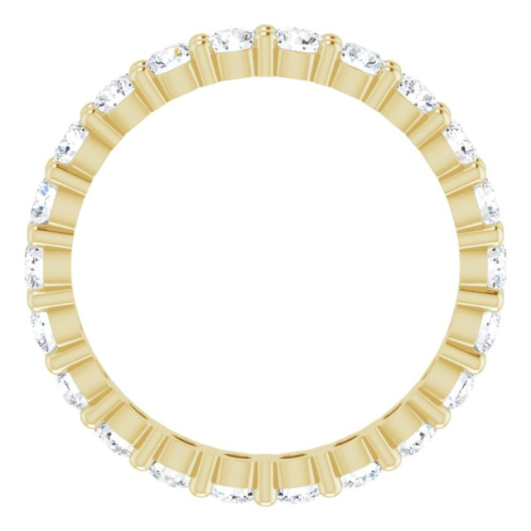 14K Yellow 1 1/3 CTW Lab-Grown Diamond Eternity Band Size 6