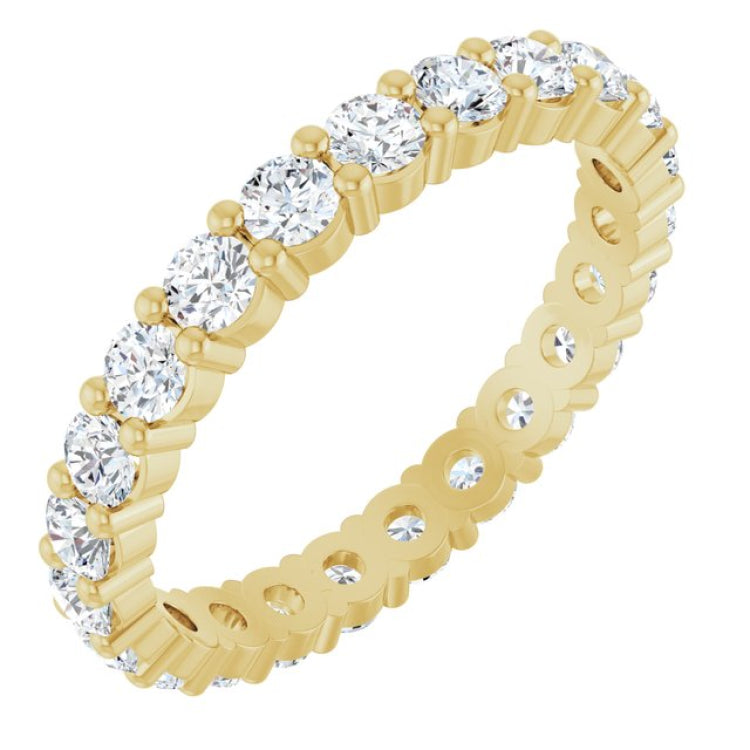 14K Yellow 1 3/8 CTW Lab-Grown Diamond Eternity Band Size 7
