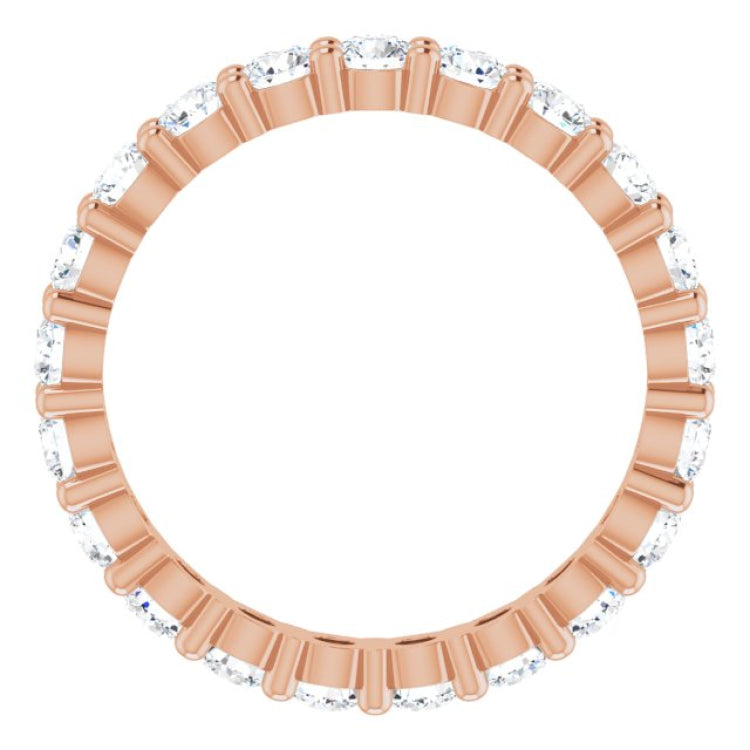 14K Rose 1 1/4 CTW Lab-Grown Diamond Eternity Band Size 5