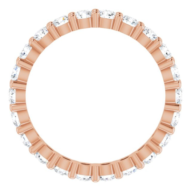 14K Rose 1 1/3 CTW Lab-Grown Diamond Eternity Band Size 6