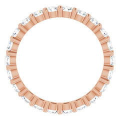 14K Rose 1 1/3 CTW Lab-Grown Diamond Eternity Band Size 6