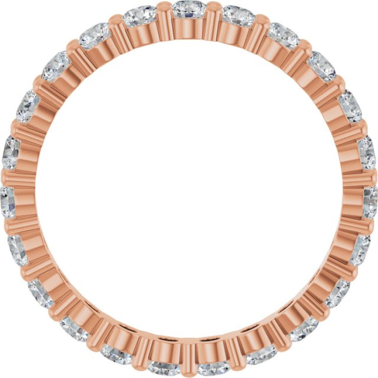 14K Rose 1 3/8 CTW Lab-Grown Diamond Eternity Band Size 7