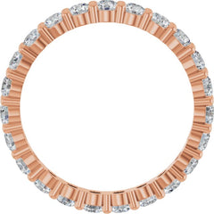 14K Rose 1 3/8 CTW Lab-Grown Diamond Eternity Band Size 7