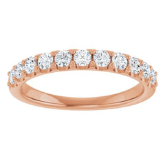 14K Rose 1/2 CTW Lab-Grown Diamond Anniversary Band