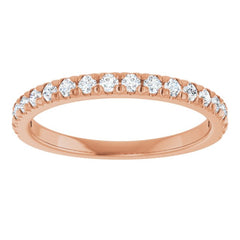 14K Rose 1/3 CTW Lab-Grown Diamond French-Set Anniversary Band